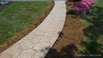 Ashlar Stamped Concrete Walkway