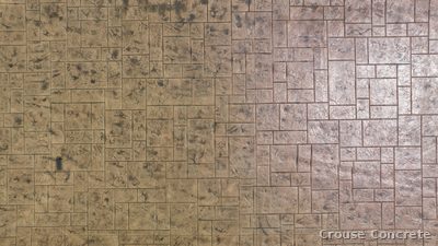 Stamped Ashlar Slate Patio