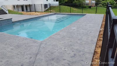 Broom-Finish Pool Deck Surround