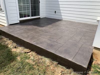 Charcoal Stamped Patio
