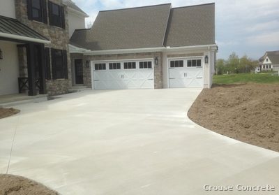 Broom-Finish Residential Driveway