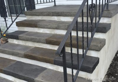 Decorative Striped Concrete Staircase