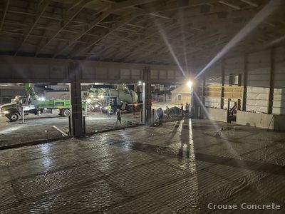 Broom-Finish Commercial Floor Slab