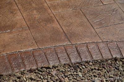 Stamped Ashlar Slate Patio Detail