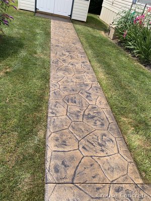 Stamped Ashlar-Slate Walkway