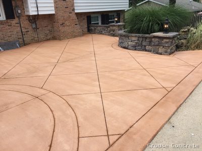 Stamped Geometric Patio Design