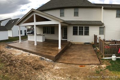 Stamped Concrete Covered Patio