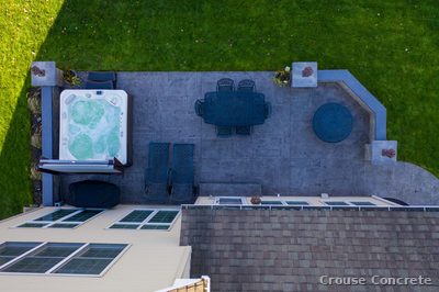 Stamped Slate Patio with Inlays
