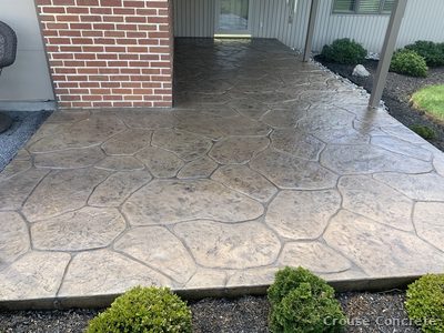 Stamped Ashlar Stone Patio