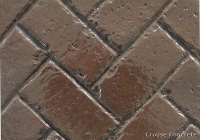 Herringbone Stamped Paver Pattern