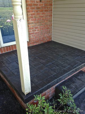 Stamped Ashlar-Slate Entry Porch
