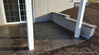 Broom-Finish Covered Patio Slab